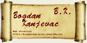 Bogdan Kanjevac vizit kartica